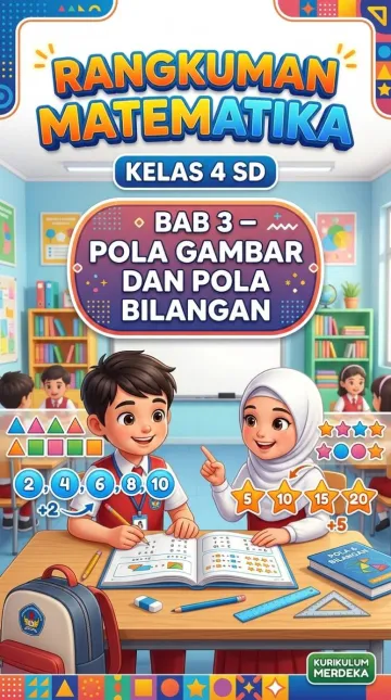 Rangkuman Matematika Kelas 4 SD: Pola Gambar dan Pola Bilangan