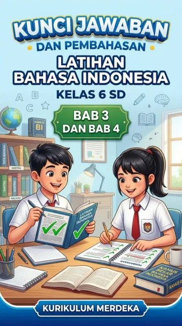 Kunci Jawaban dan Pembahasan Latihan Bahasa Indonesia Kelas 6 SD Bab 3 dan Bab 4