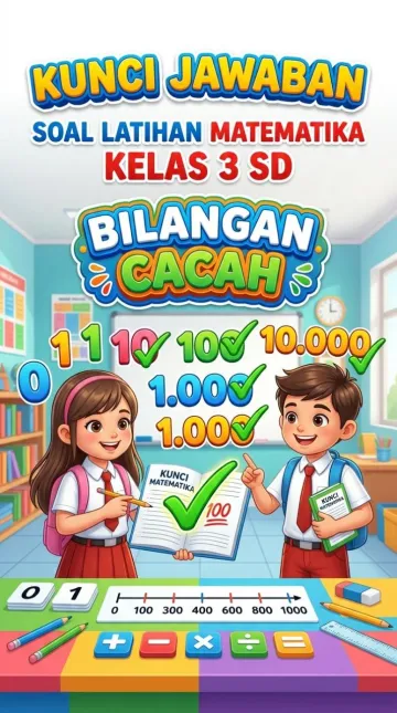 Kunci Jawaban Soal Latihan Bilangan Cacah Kelas 3 SD